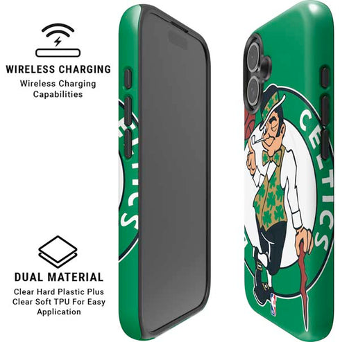 NBA Boston Celtics Large Logo iPhone 16 Plus Magsafe Impact Case